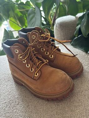 Timberland Kids Brown Leather Lace-Up Boots